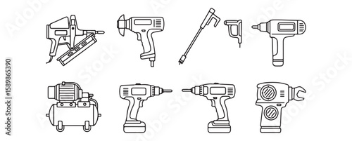 Power tools and air compressor drill nail gun