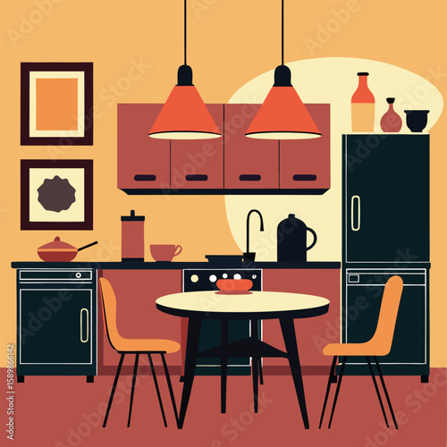 kitchen and dining room