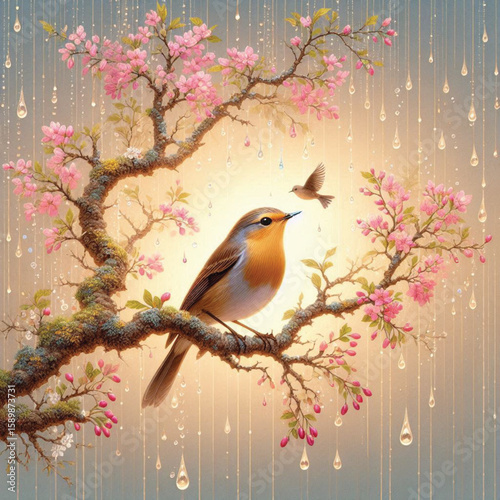 Branches And Bird Background