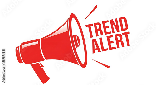 Trend alert megaphone graphic