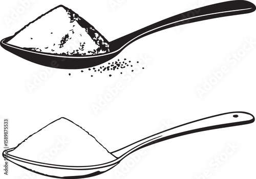 A spoonful of salt icon and a spoonful of sugar icon