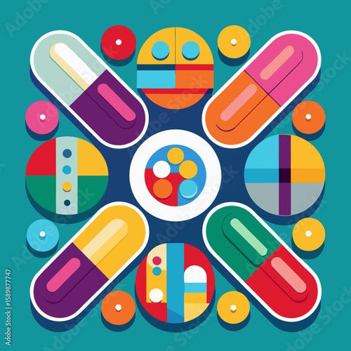 Pill and Capsule Icon Set,