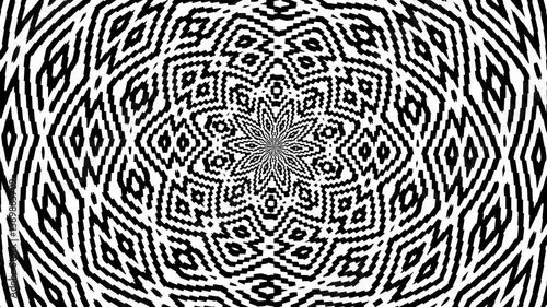 Wallpaper Mural Black and white color. 4K mandala. Abstract background. Seamless loop video. Torontodigital.ca