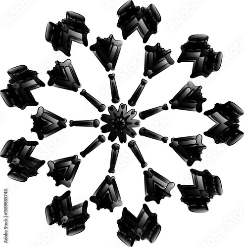 Virtual Opulence – Curved Vector Icons for Digital Privilege & Prestige