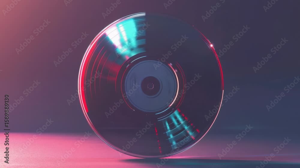 A compact disc with red and black cover art placed on a table surface