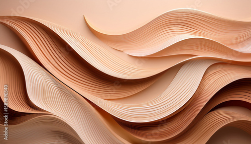gentle overlapping elliptical shapes creating abstract flow on cream background