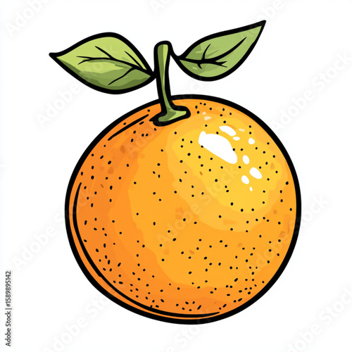 orange fruit vector illustration