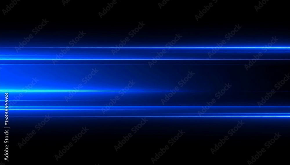 Obraz premium Abstract blue light streaks on black background