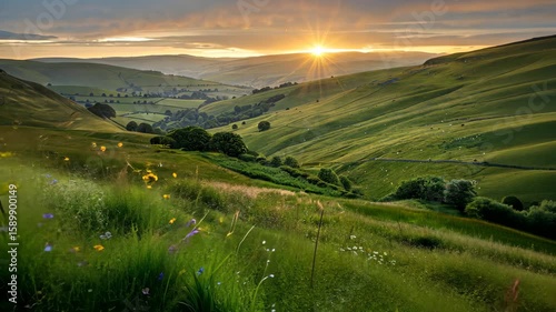 sunrise in the mountains