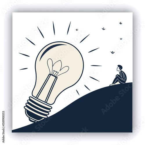 Glowing lightbulb held carefully in open hands radiating warmth and symbolizing a bright idea or inspiration.