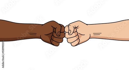 A minimalist fist bump vector icon for friendship