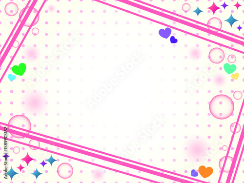 vector background created by many objects like heart, line, dot
