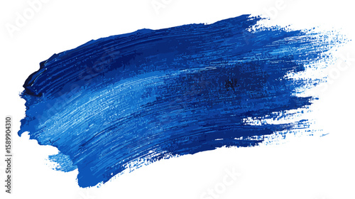Vibrant Blue Brushstroke Abstract Art