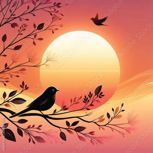 Nature Waterfall Bird