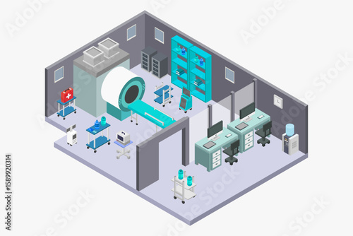 MRI and Tomography Room isometric