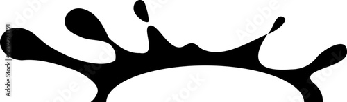 Horizontal ink streak with a central hollow semicircle.