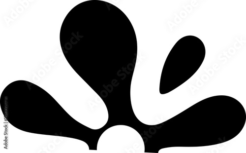 Mini radial ink design with a central hollow semicircle.