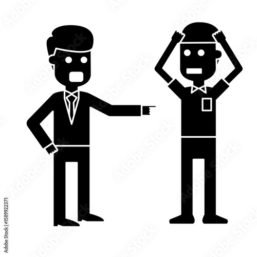 Illustration of Boss Complains To Employees