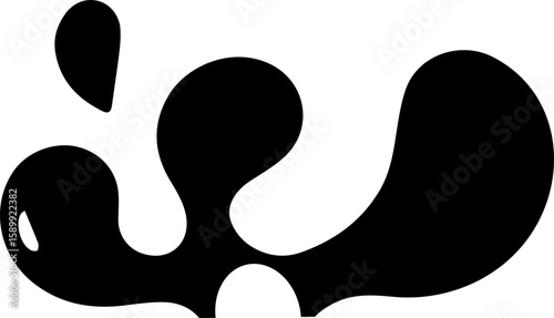 Spot burst shape design with a central hollow semicircle.