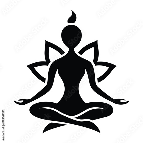 Black Lotus Flower Icon