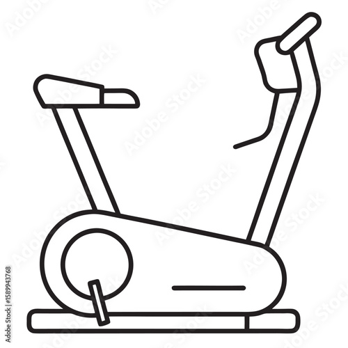 Elliptical machine exercise equipment outline exercise bike fitness equipment