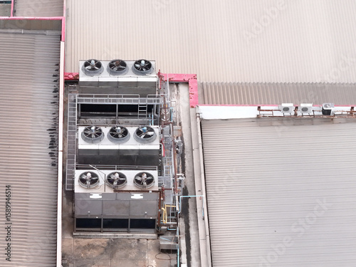 Obraz na plátne Cooling towers in data center building