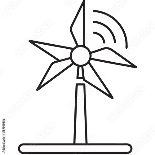 Wind turbine generating energy waves power renewable