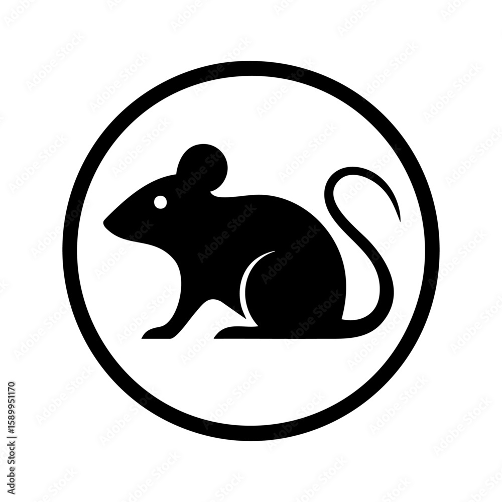Fototapeta premium RAT IN A CIRCLE ICON
