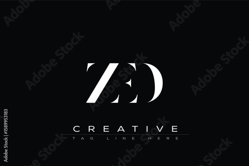 ZED abstract letter logo design. This logo is designed by three abstract letters.