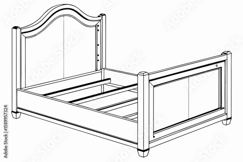 Bed headboard design in upholstered or wooden styles for bedroom interiors.