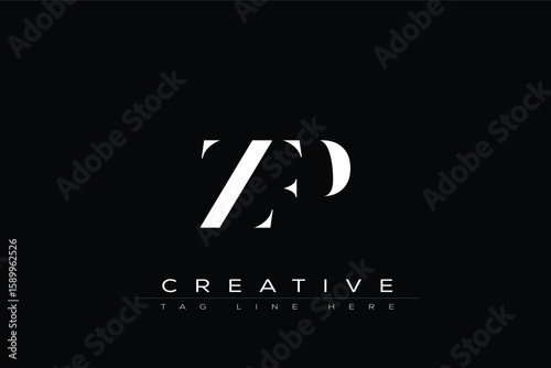 ZFP abstract letter logo design. This logo is designed by three abstract letters.