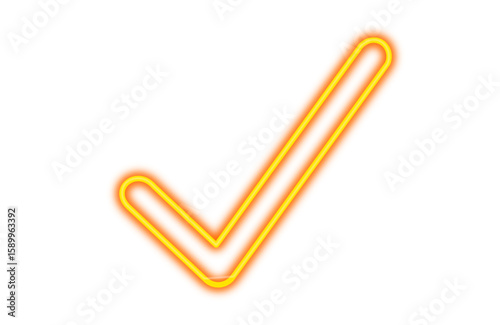 PNG Checkmark light neon illustration