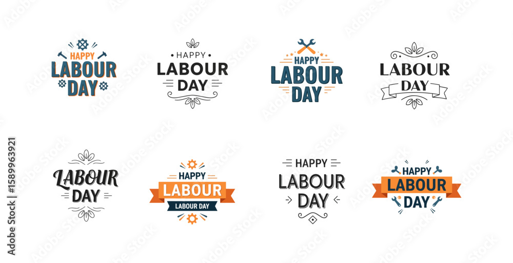 Fototapeta premium Happy Labor labour Day Typography – Artistic Calligraphy Illustration