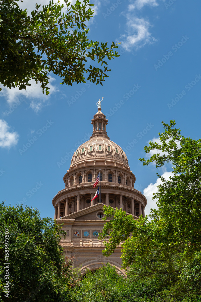 Fototapeta premium Afternoon light on the Texas State Capitol building. Austin, Texas, USA.