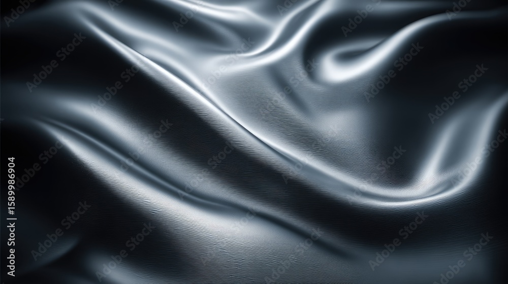 Obraz premium Abstract Silver Metal Wave Texture Background