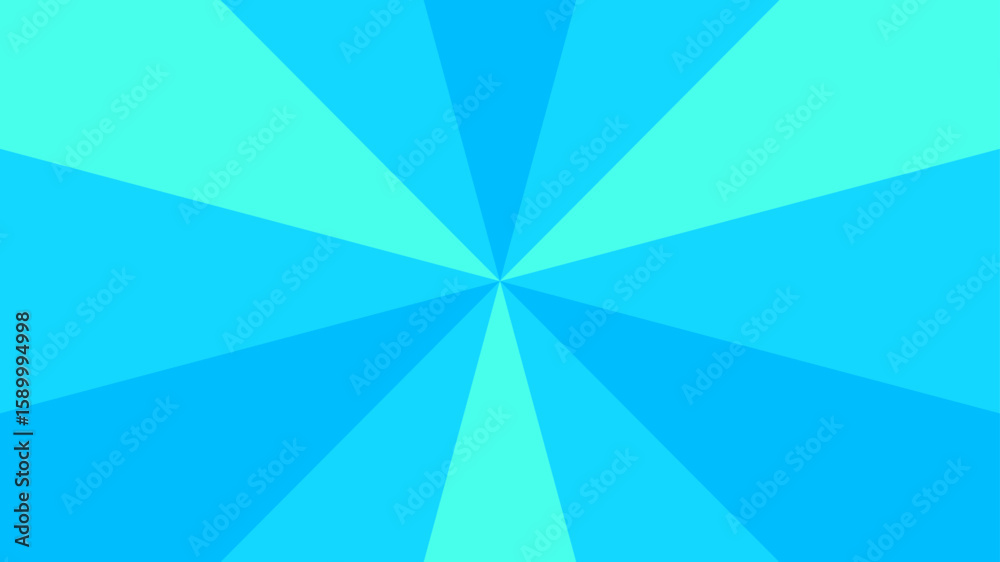 Retro blue sun rays on halftone bg. Pop art comic cartoon