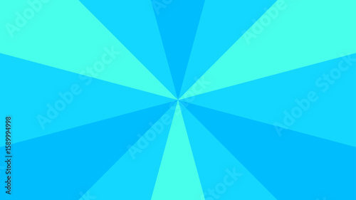 Retro blue sun rays on halftone bg. Pop art comic cartoon