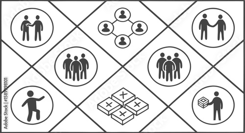 Abuse and Aggression Silhouette Icons – Domestic Violence, Conflict, Harassment