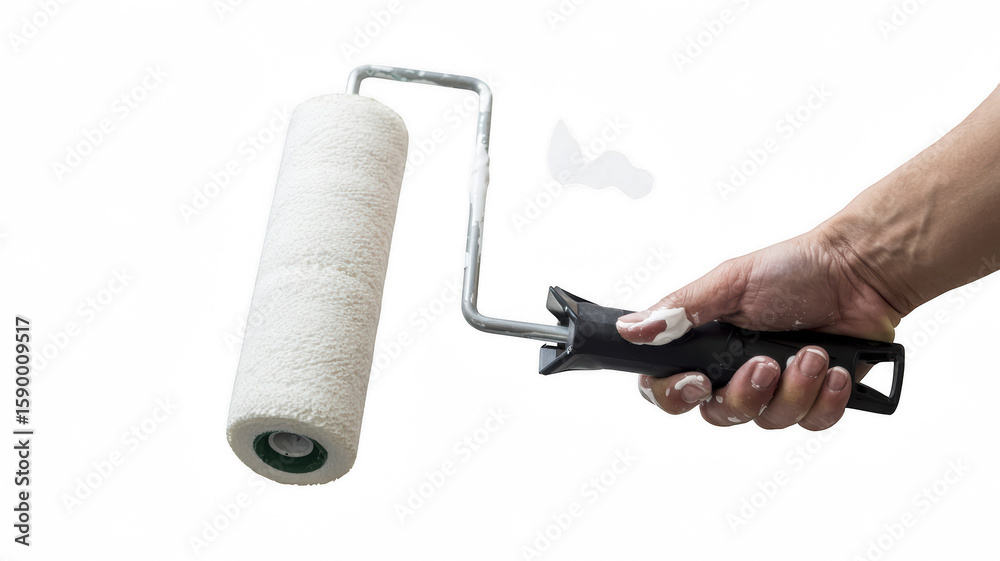 Obraz premium Hand Holding Paint Roller