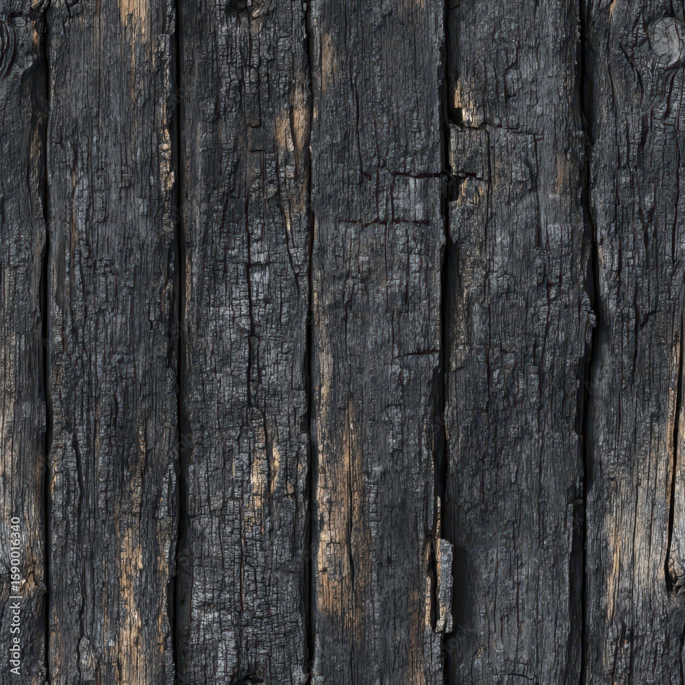 Obraz premium Wooden vertical plank texture 6k resolution close-up detail dark environment artistic perspective
