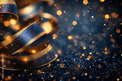 Creative Ribbon Design With Sparkling Lights for Festive Celebrations and Events