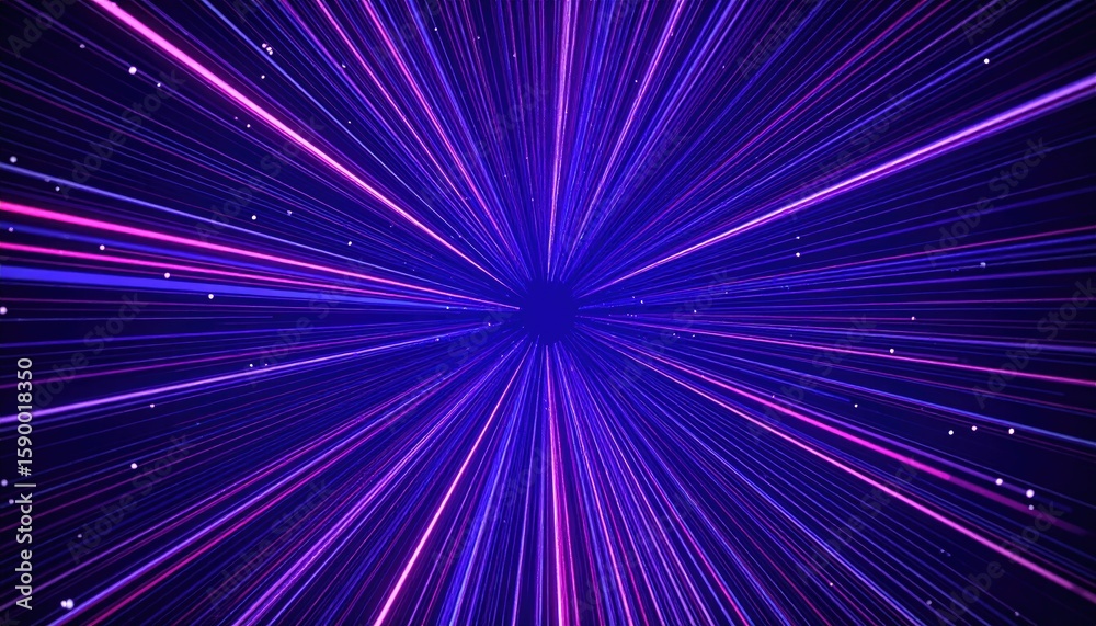 Naklejka premium Abstract radial lines in vibrant purples and pinks