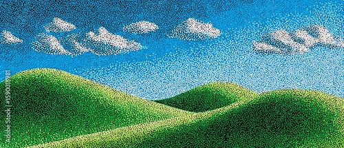 Golden Wheat Field with Trees Under a Blue Sky