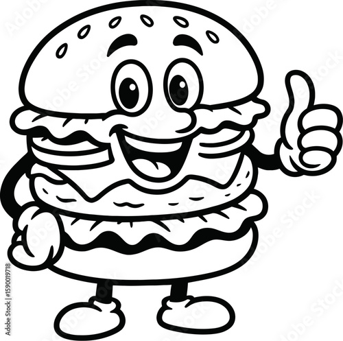 funny cartoon burger
