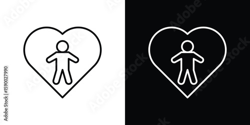 Wellness icon black vector concept - stock vector.