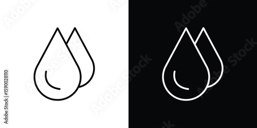 Water drop icon black vector concept - stock vector.