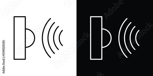 Voice control icon black vector concept - stock vector.