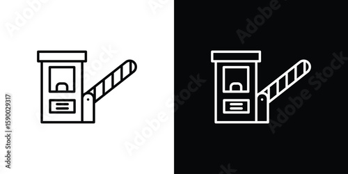 Toll road icon black vector concept - stock vector.