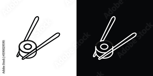 Sushi icon black vector concept - stock vector.