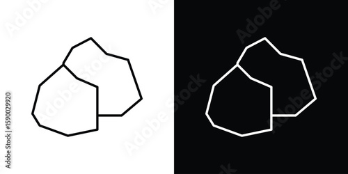 Stone icon black vector concept - stock vector.